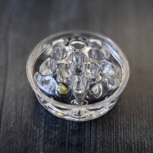 Vintage glass flower frog 11 eleven holes - Picture 1 of 6